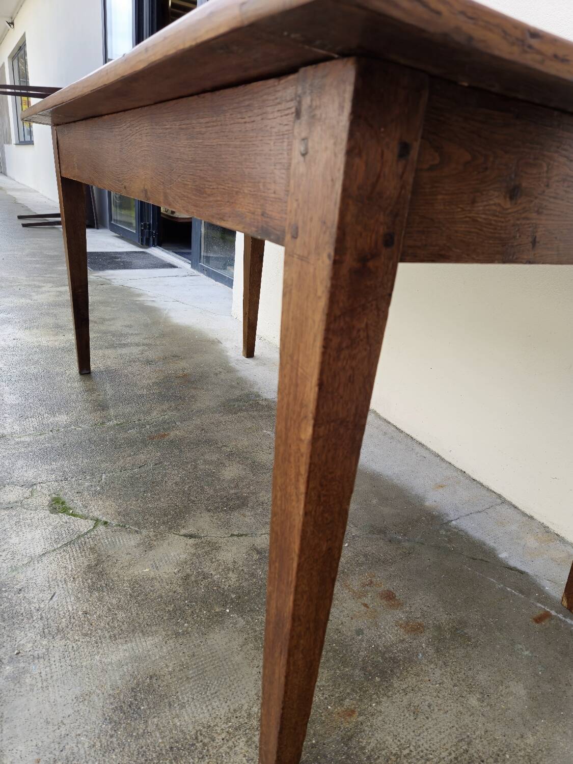 Antique rustic farmhouse table made in the 1900s - 1.54m