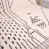 Unique natural wool Moroccan rug 3x2 m