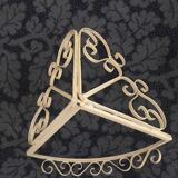 Wrought iron corner shelf