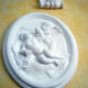 bas relief angels 39X48cm in staff reinforced plaster