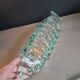 Pair of pressed glass sushi dishes