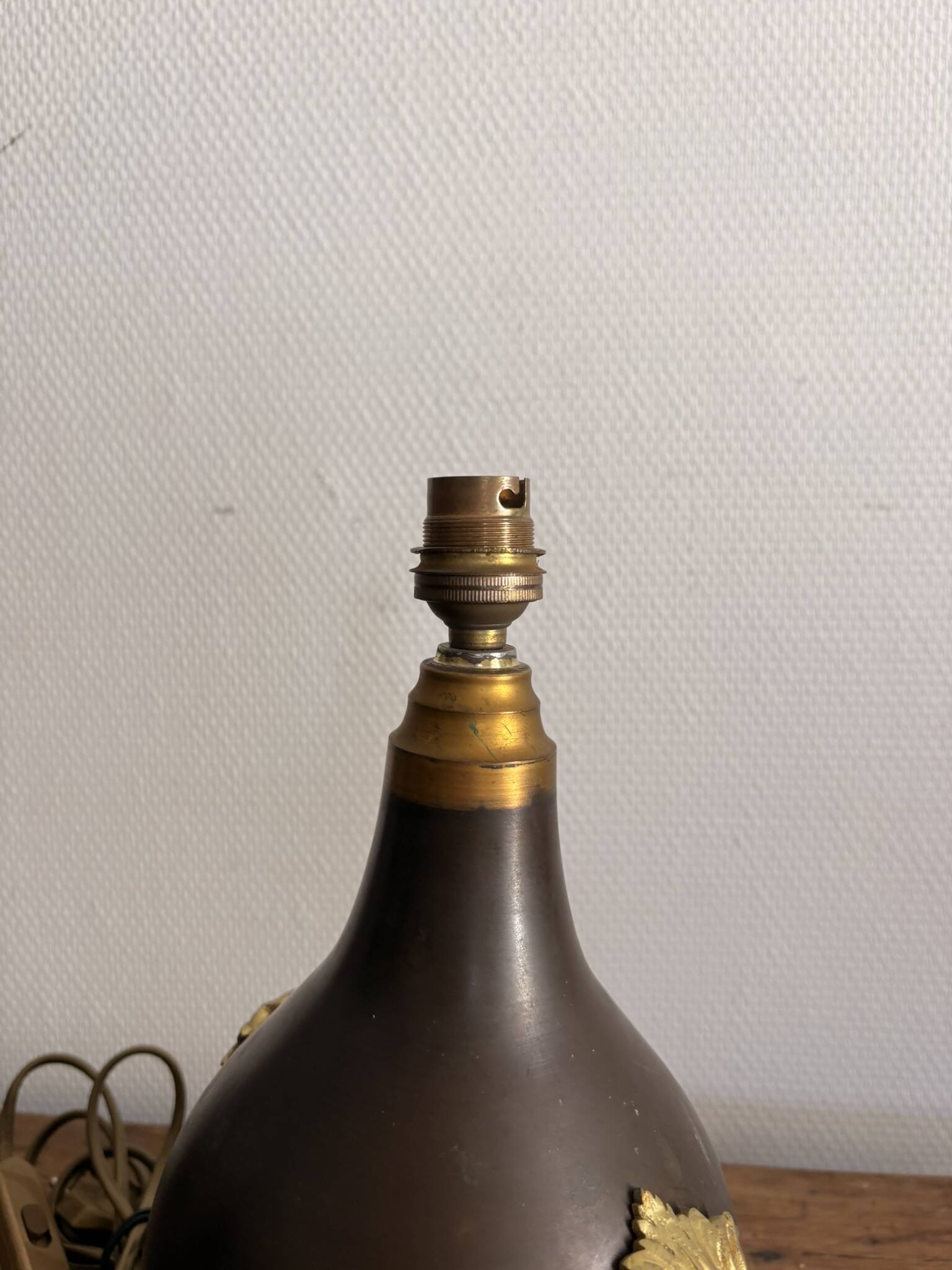 Brass Gold Orientalist Elephant Ram Napoleon III Metal Lamp Base