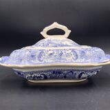 David Johnston - Plat légumier faïence fine de Bordeaux service Turc bleu circa 1840