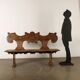 Ancient baroque walnut bench, Italy, 18th century