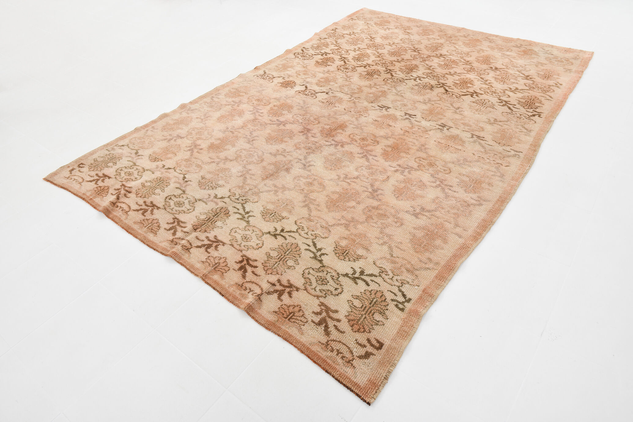 Brown beige vintage rug 325x218cm