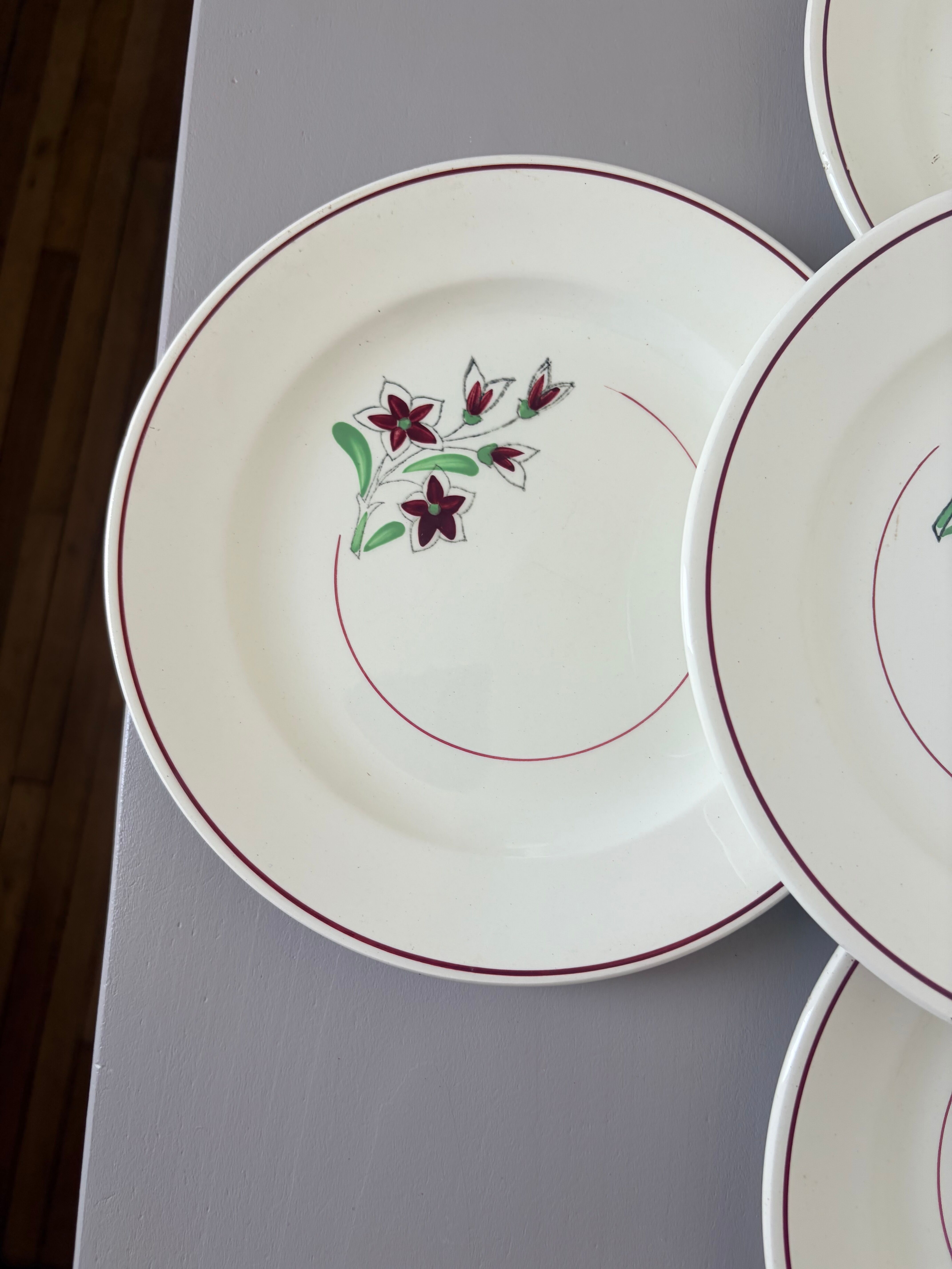 4 vintage flat plates from the Salins factory 210636