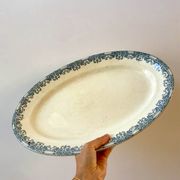 plat oval A&C Salins modèle Bourgogne fin XIXème