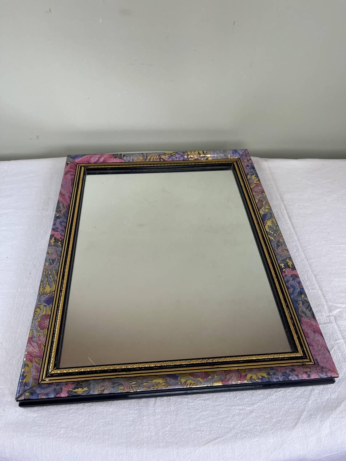 Vintage floral mirror