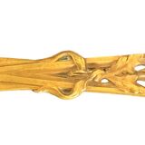 Large art-nouveau letter opener in patinated bronze signed ferlet adolphe-auguste founder barbédienne f