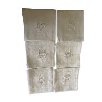 Set of linen towels monogram BD