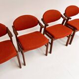 Set reupholstered Danish design chairs by Schou Andersen, 1960s