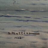 Old marine oil on canvas signed Joseph Nattero