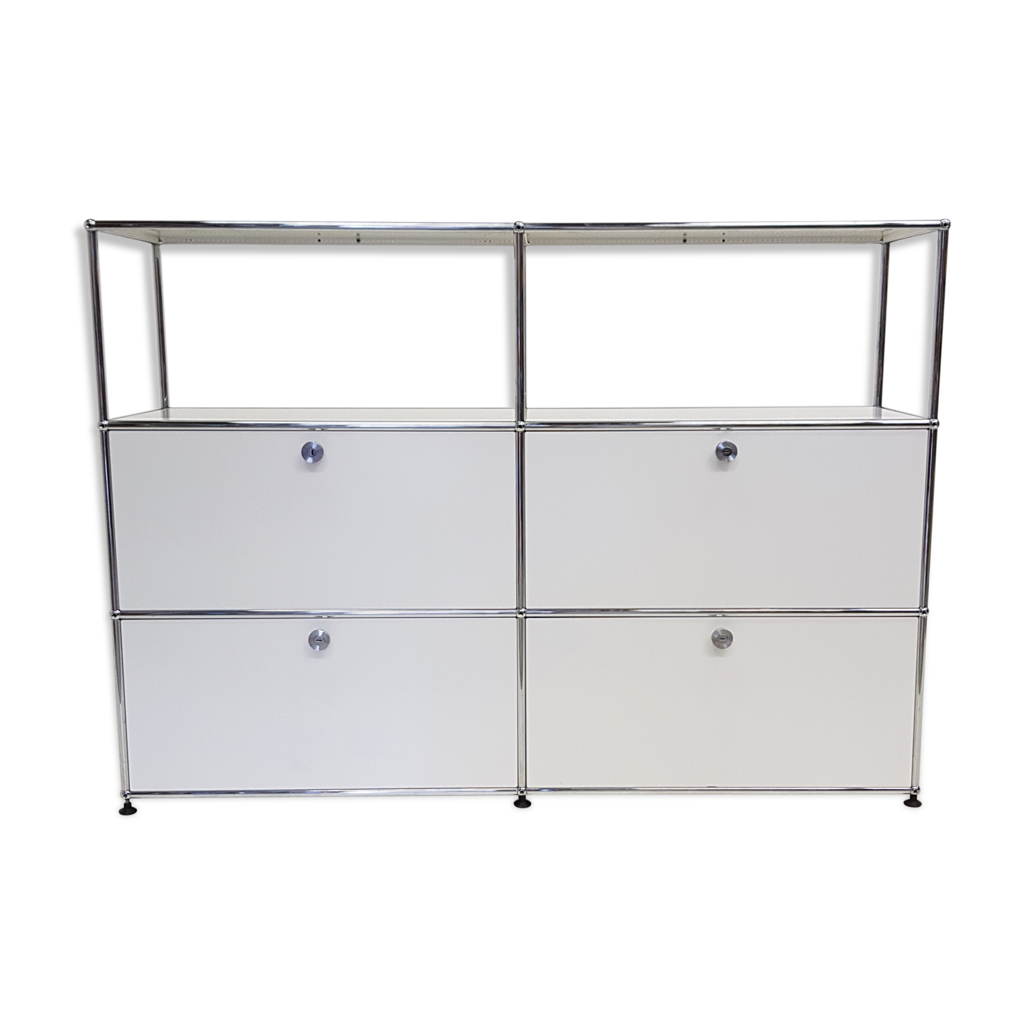 USM haller white furniture - highboard with 4 hatch doors