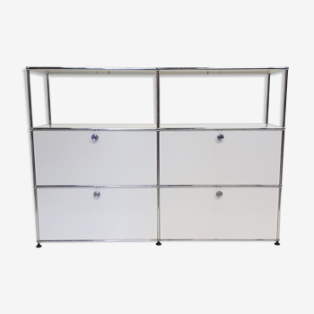 USM haller white furniture - highboard with 4 hatch doors
