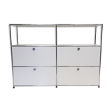 USM haller white furniture - highboard with 4 hatch doors