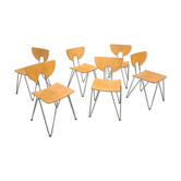 Set 6 x Kusch & Co Mikado 1800, Walter Leeman stoelen