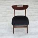 1960s, Danish design, set of 4 reupholstered dining chairs.