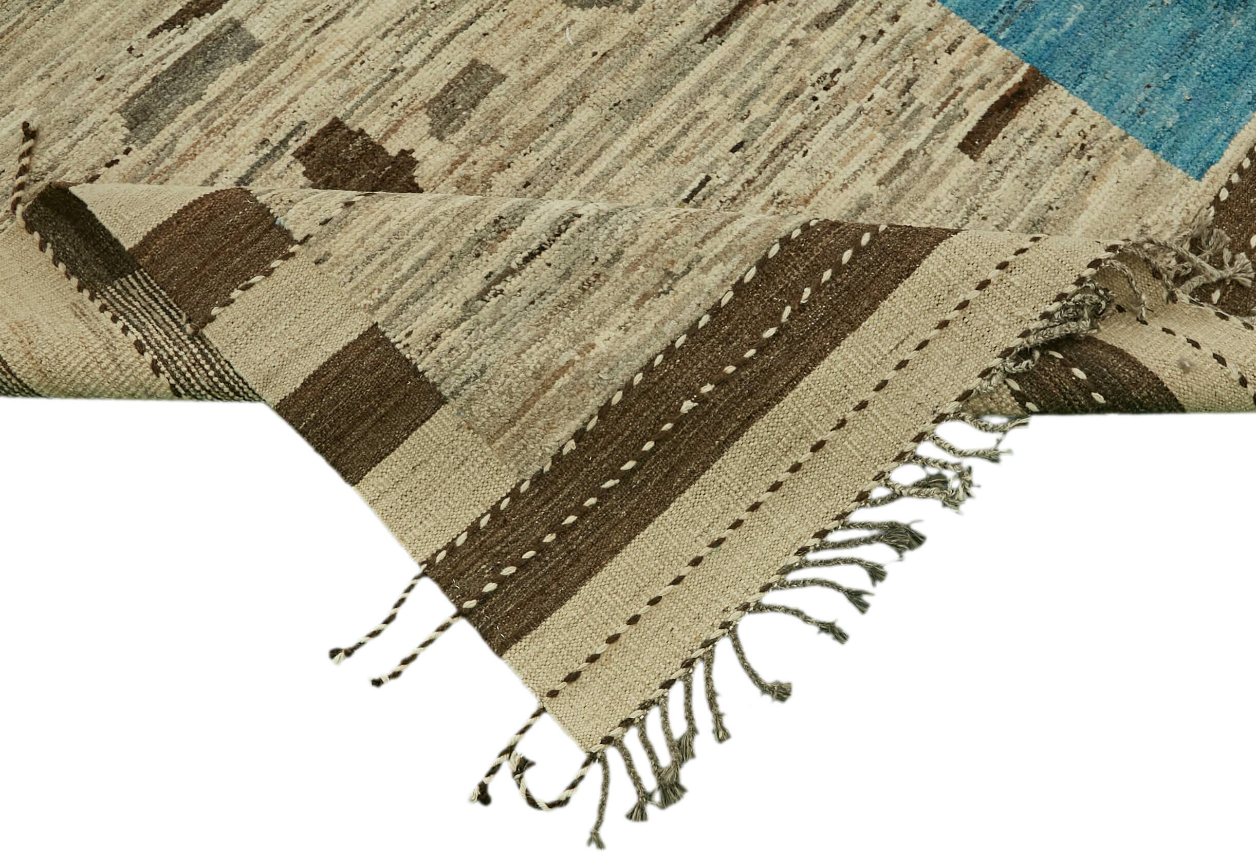 Hand-Knotted Turkish Contemporary 290 cm x 380 cm Beige Wool Carpet