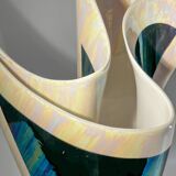 Iridescent free-form sculptural ceramic vase