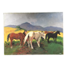 Tableau chevaux sauvages