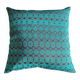 Housse de coussin Kachin bordeaux et turquoise (RIDA)