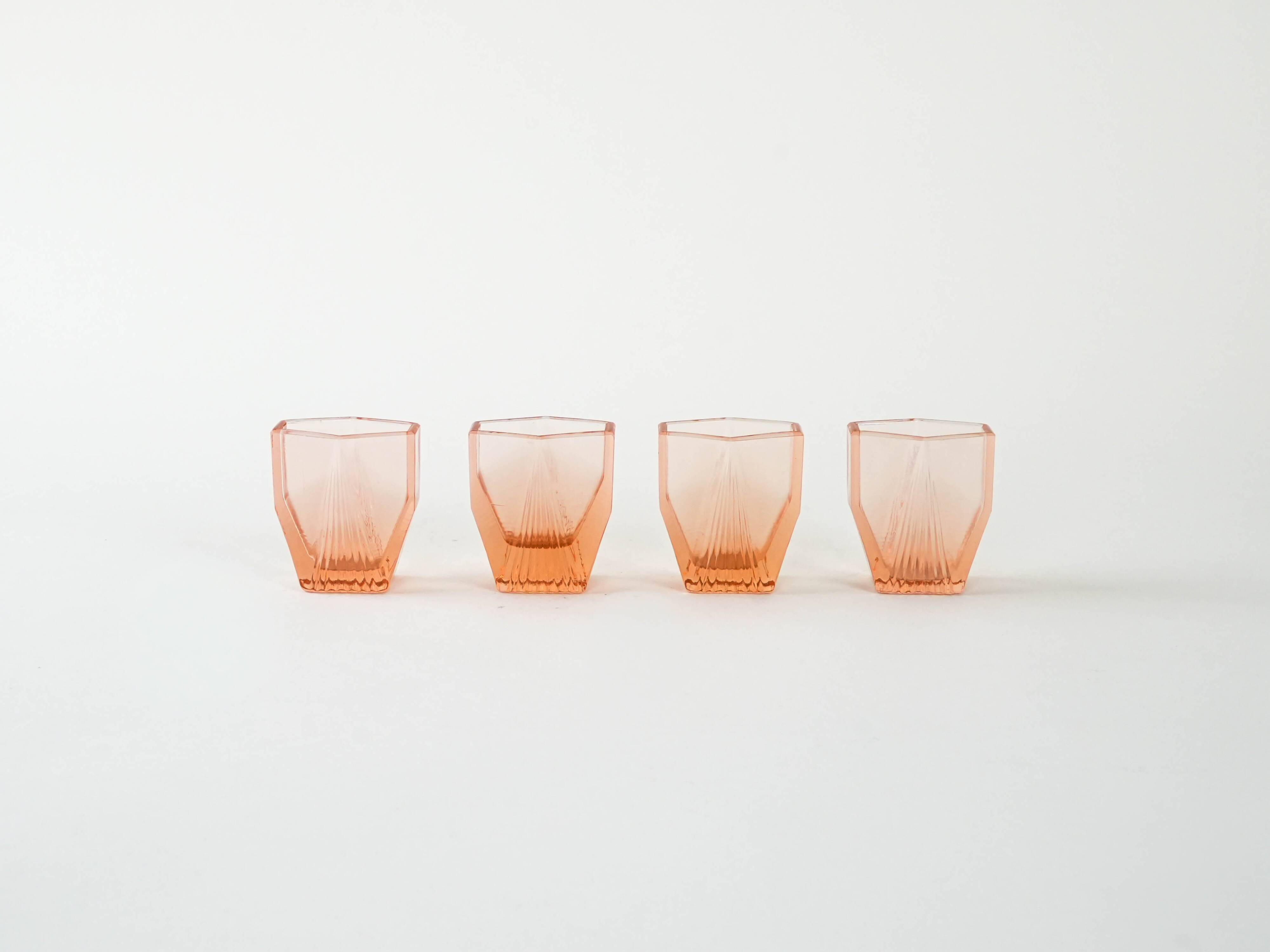 Set of shot glasses, art deco, 1930s, production: Italy