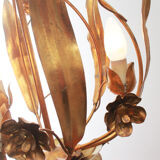1970s Regency golden ceiling lamp