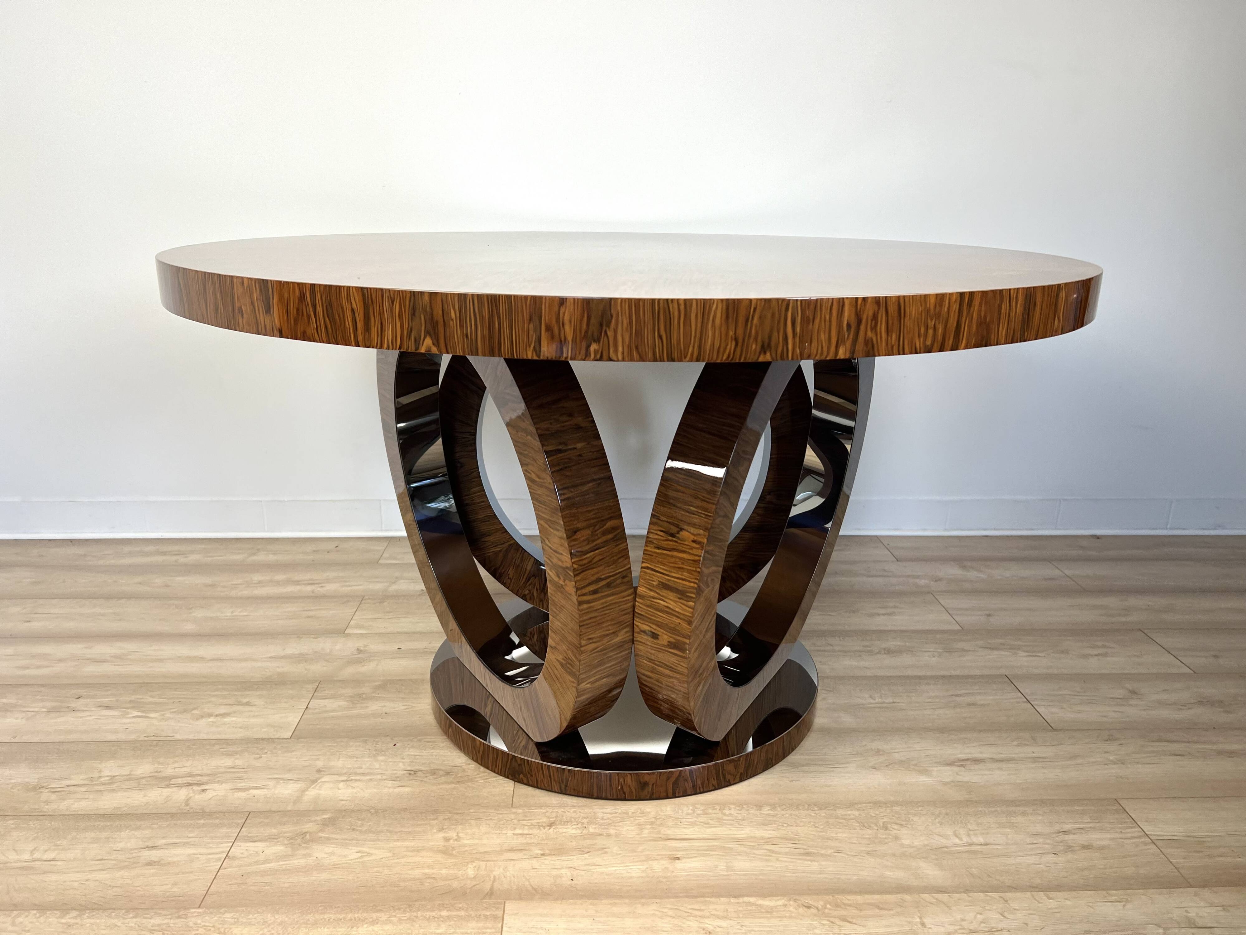 Art Deco style round table "Milano" - rosewood - Manufacturer of stylish furniture