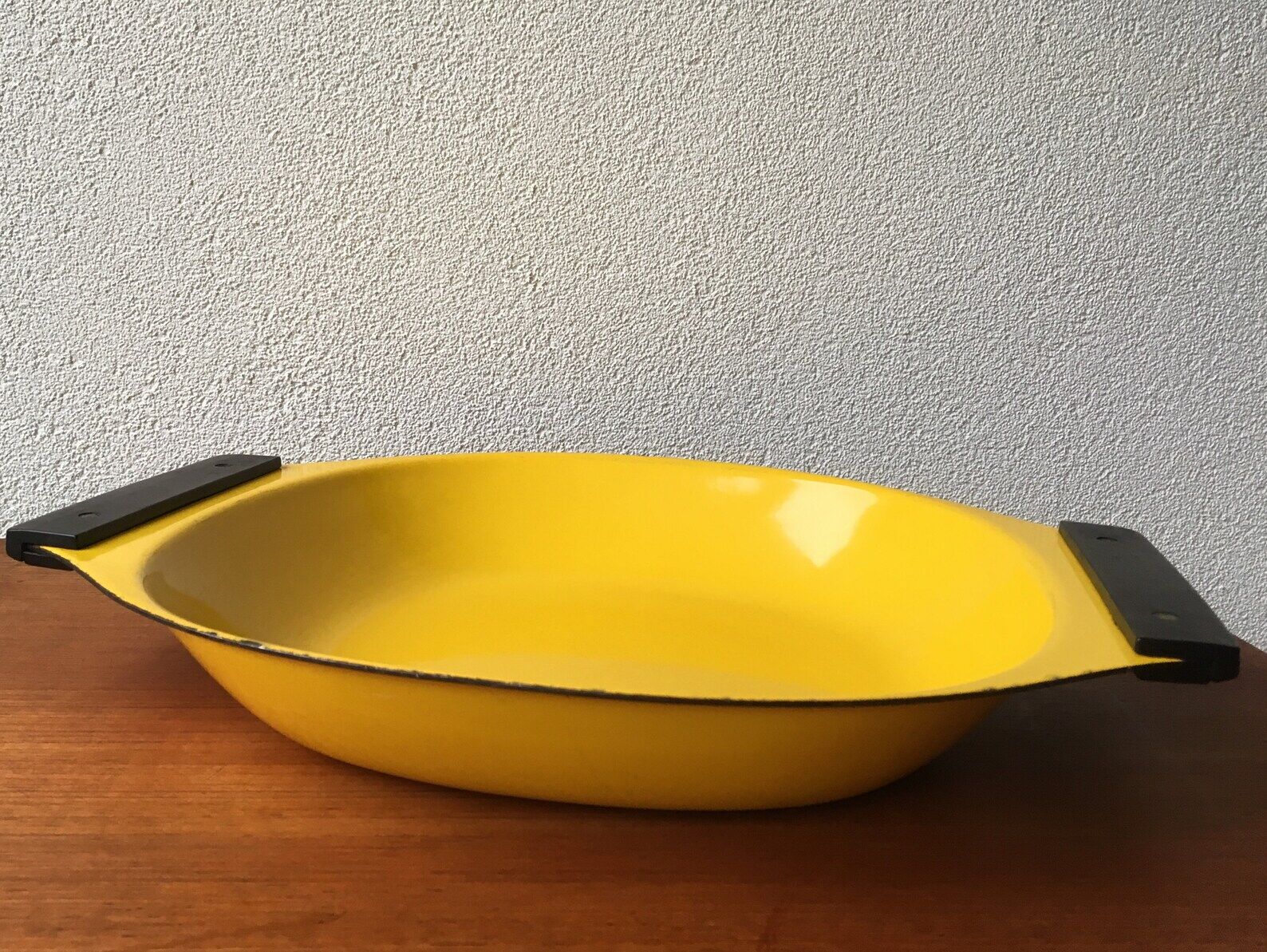 Large Vintage Cathrineholm Enamel bowl / dish / Roasting pan, Mid Century Enamel Cookware