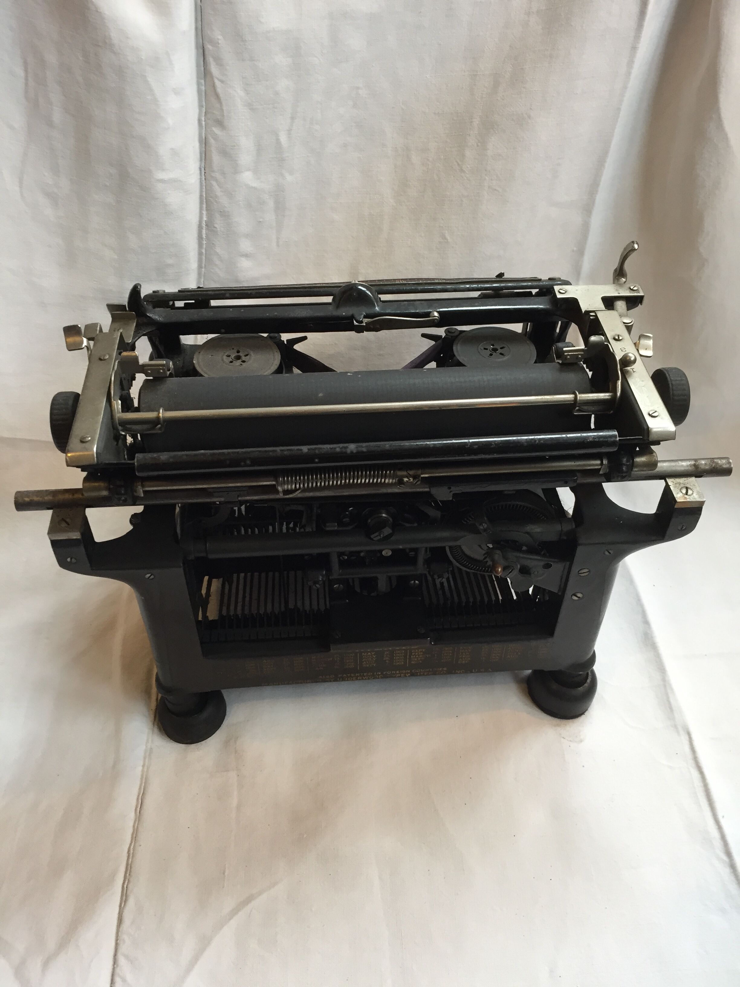 Machine typed Underwood 1910s