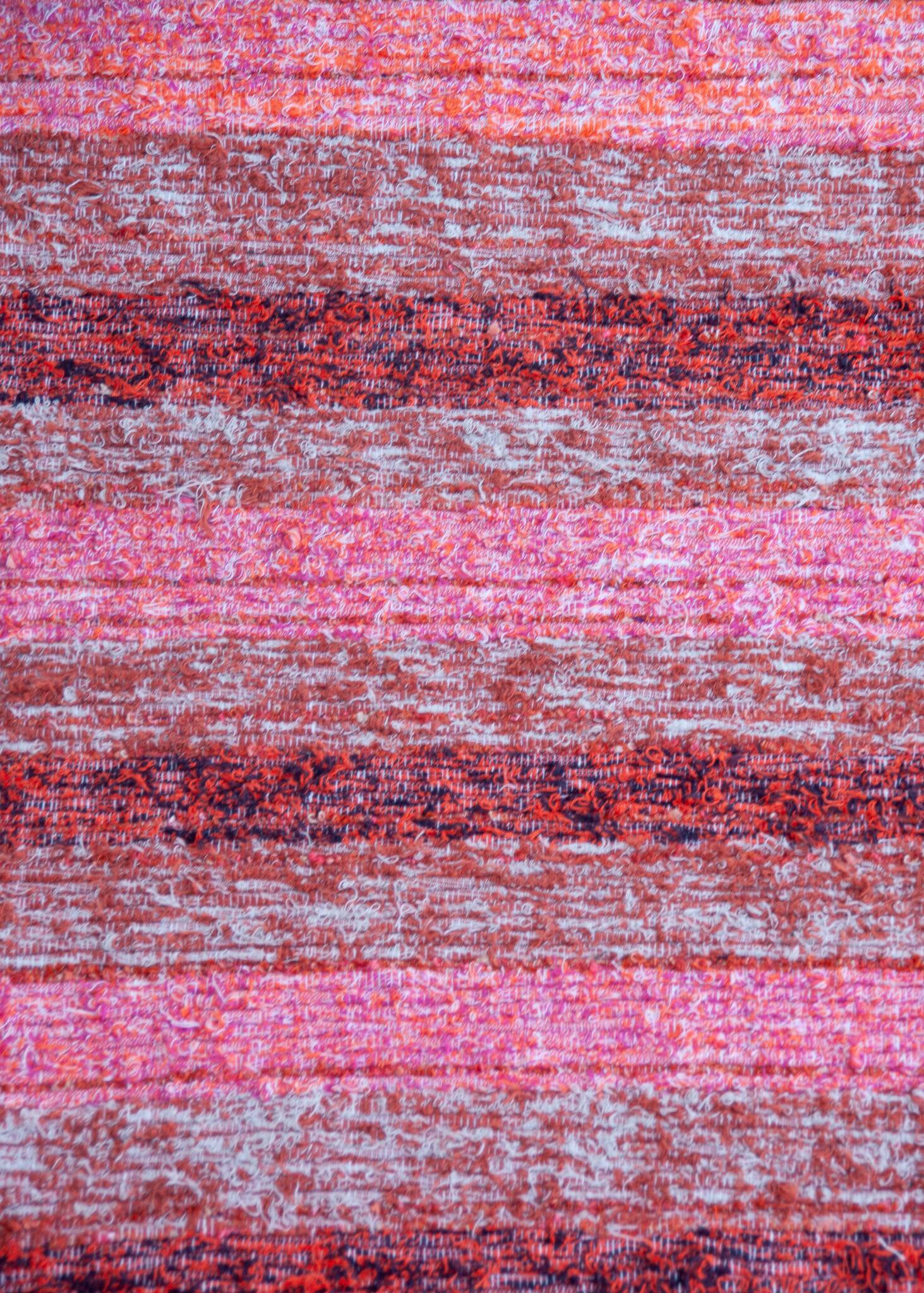 Handmade recycled cotton rug - Coral