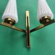 Antique gold two-light wall light