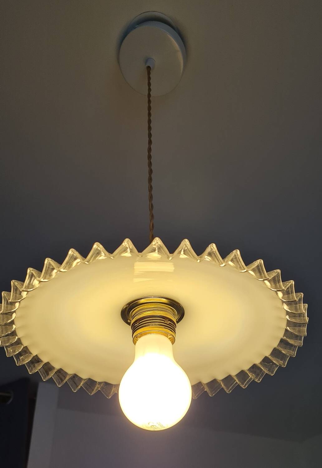 Vintage opaline chandelier