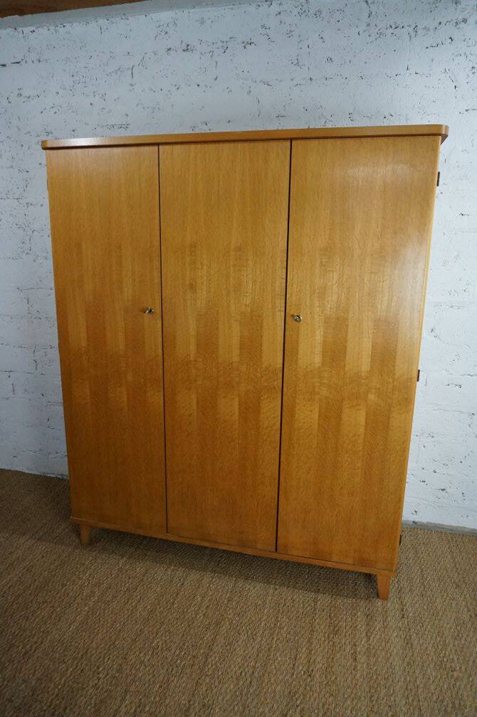 Vintage 60s three-door wardrobe