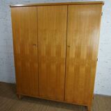 Vintage 60s three-door wardrobe