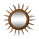 Vintage 60s braided Wicker rattan Sun mirror