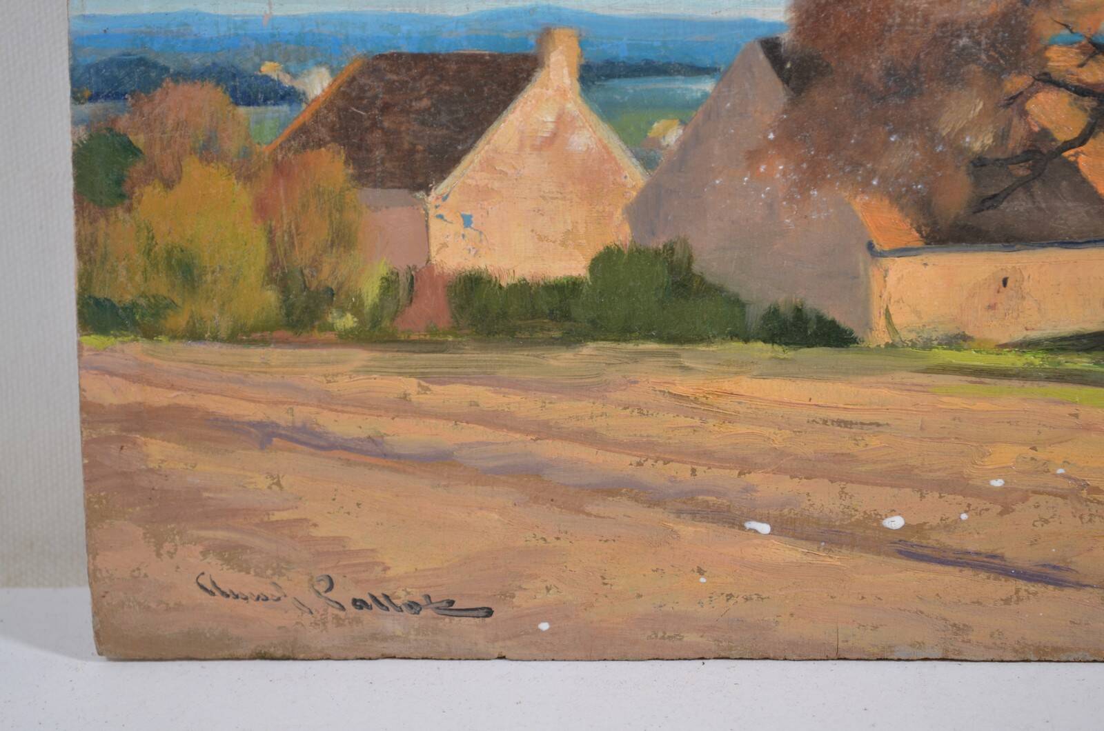 Claude PALLOT (1901-1987) "The hamlet" oil on panel signed
