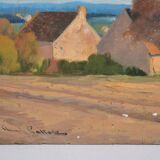 Claude PALLOT (1901-1987) "The hamlet" oil on panel signed