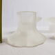 Table path, set of six frosted crystal candlesticks