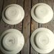 4 Soup Plates Faience from Salins Decor Green and Orange