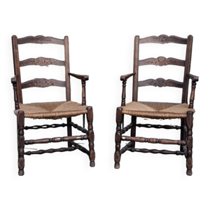 Paire de fauteuil campagnard