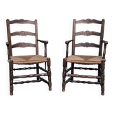Pair of country-style armchairs