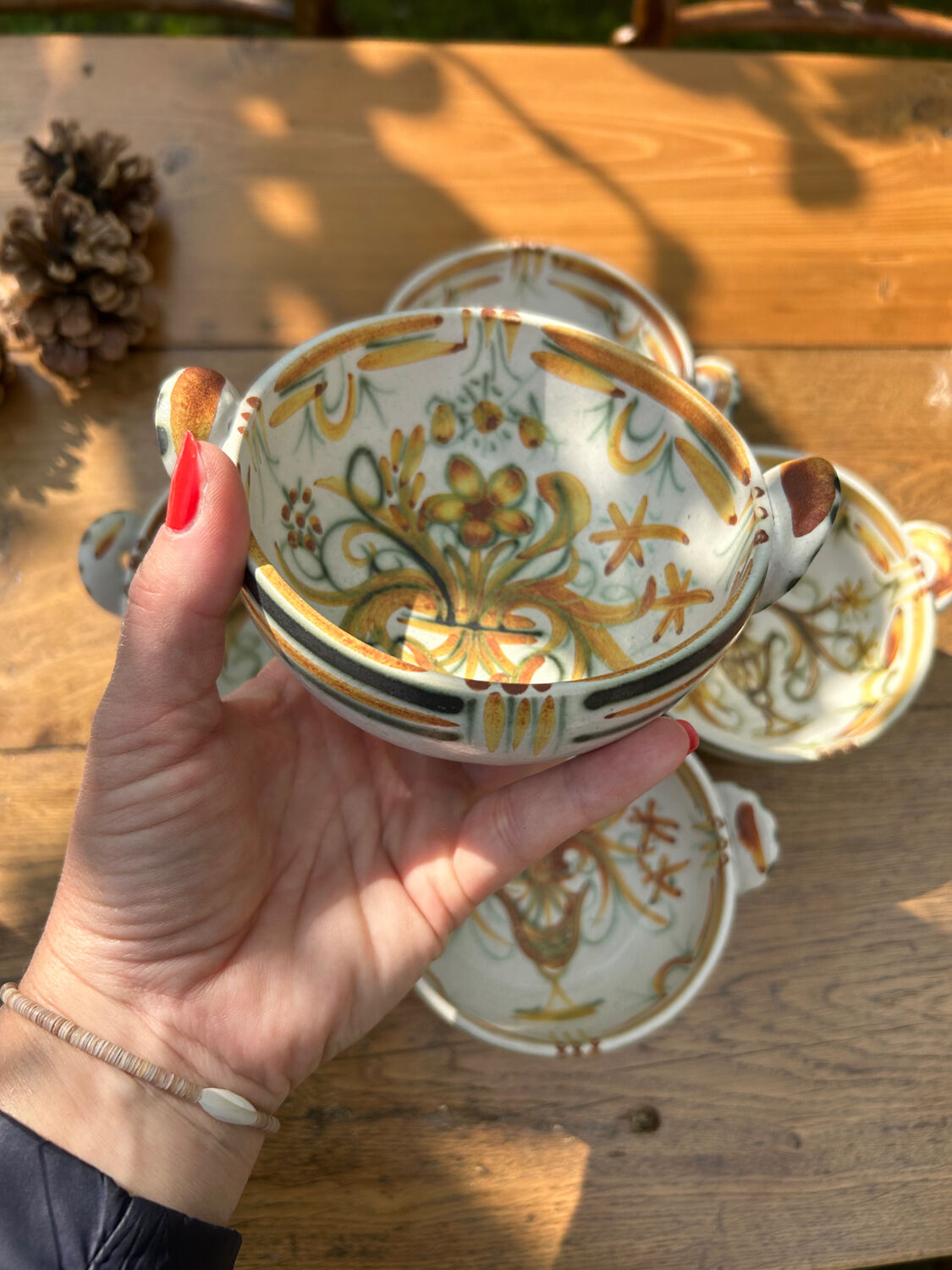 Set of 5 Keraluc Quimper ear bowls