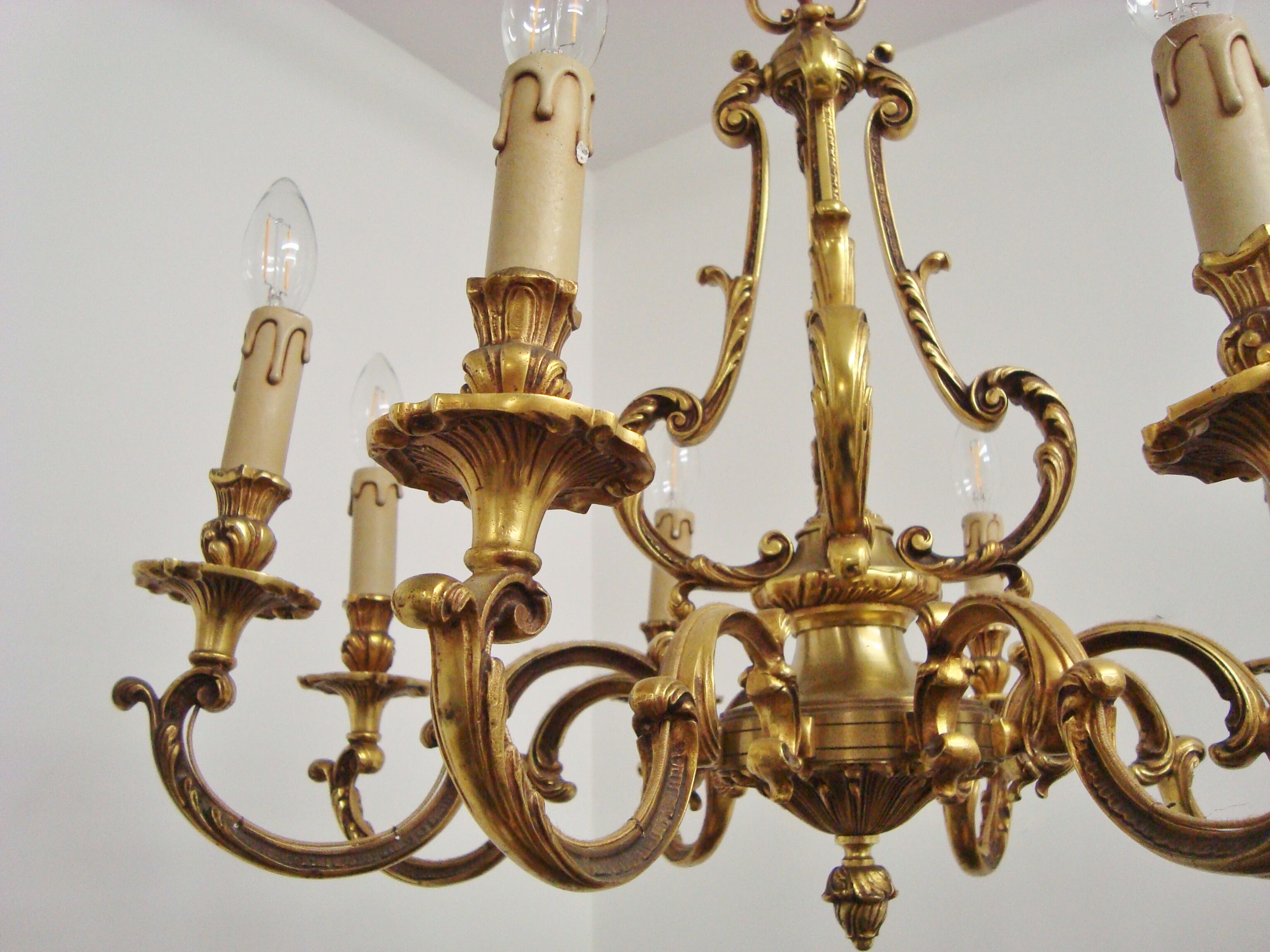 Antique bronze chandelier