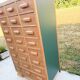 Oak craft cabinet, 24 drawers