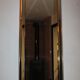 Ancien Grand miroir des années 60 en laiton et parcloses 137 x62cm