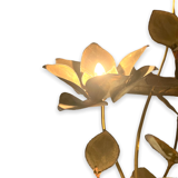 Lamp water lily in golden brass