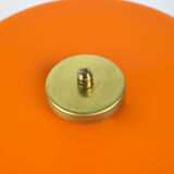 Mid-century orange glass table lamp
