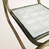 Pair of curved bamboo armchairs