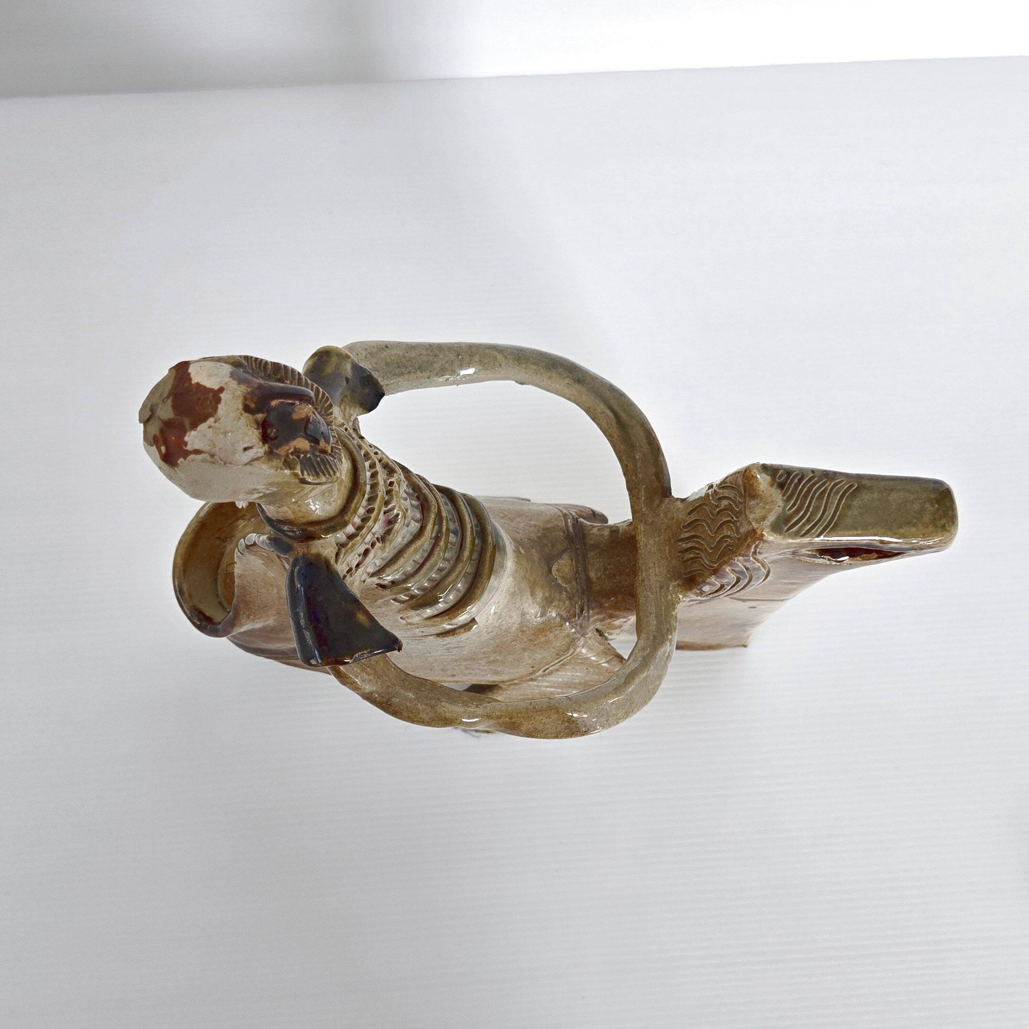 Cavalier en grès vintage, 1970